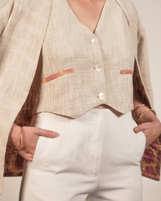 CHALECO BAORI DALIA ROSA