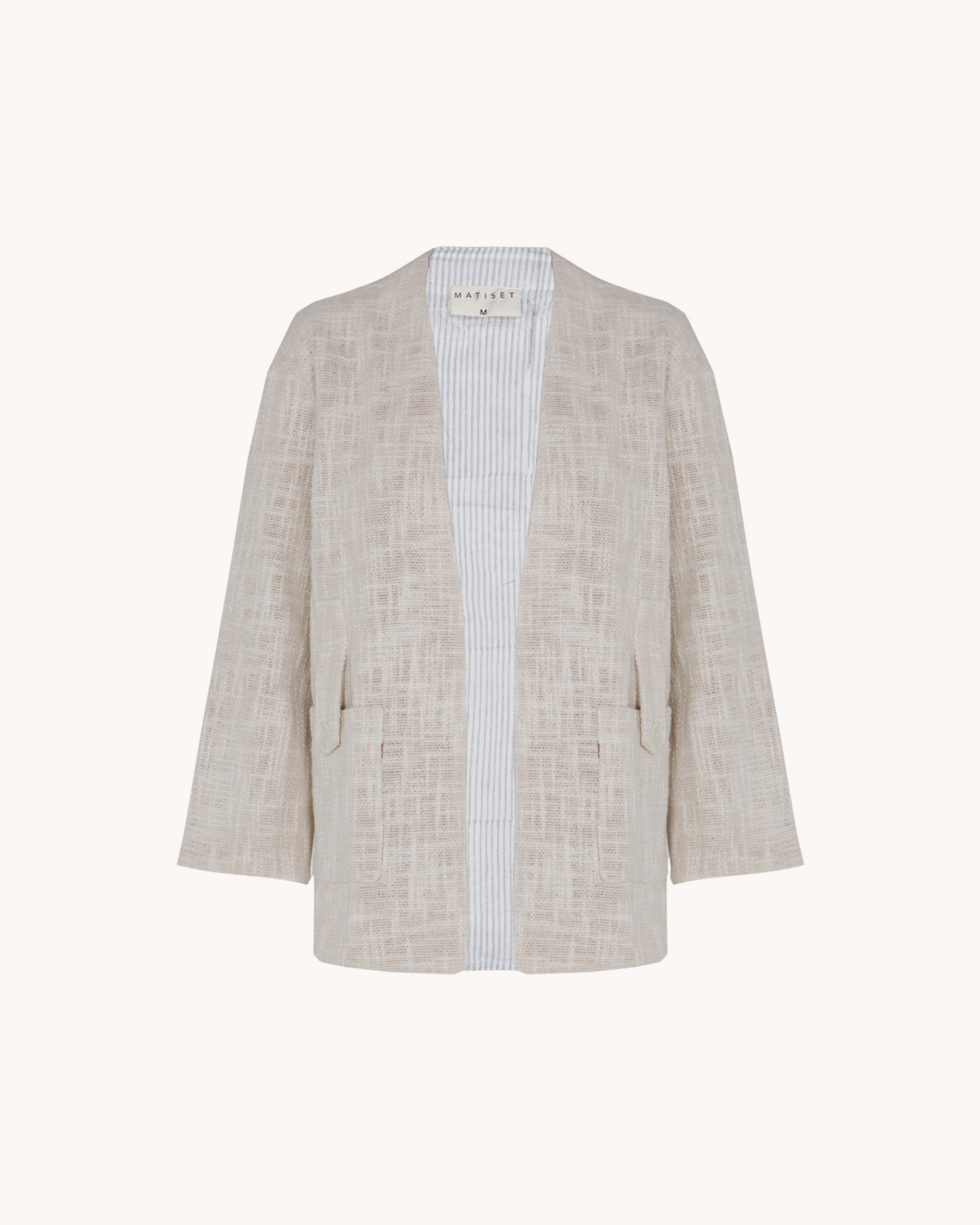 BIKANER JACKET WITH A THOUSAND GREY STRIPES