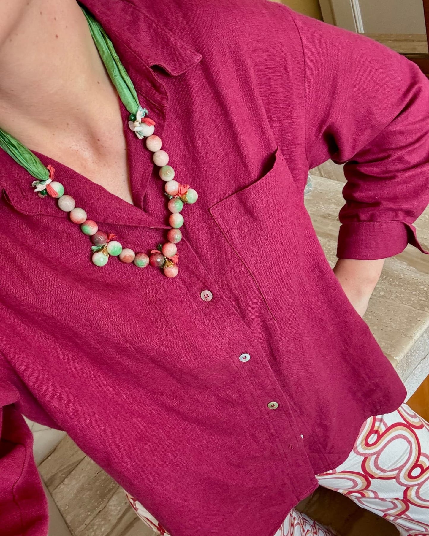 COLLAR TARIFA VERDE LAZO