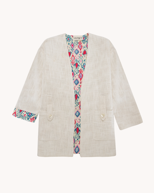 BIKANER JACKET WITH A THOUSAND GREY STRIPES