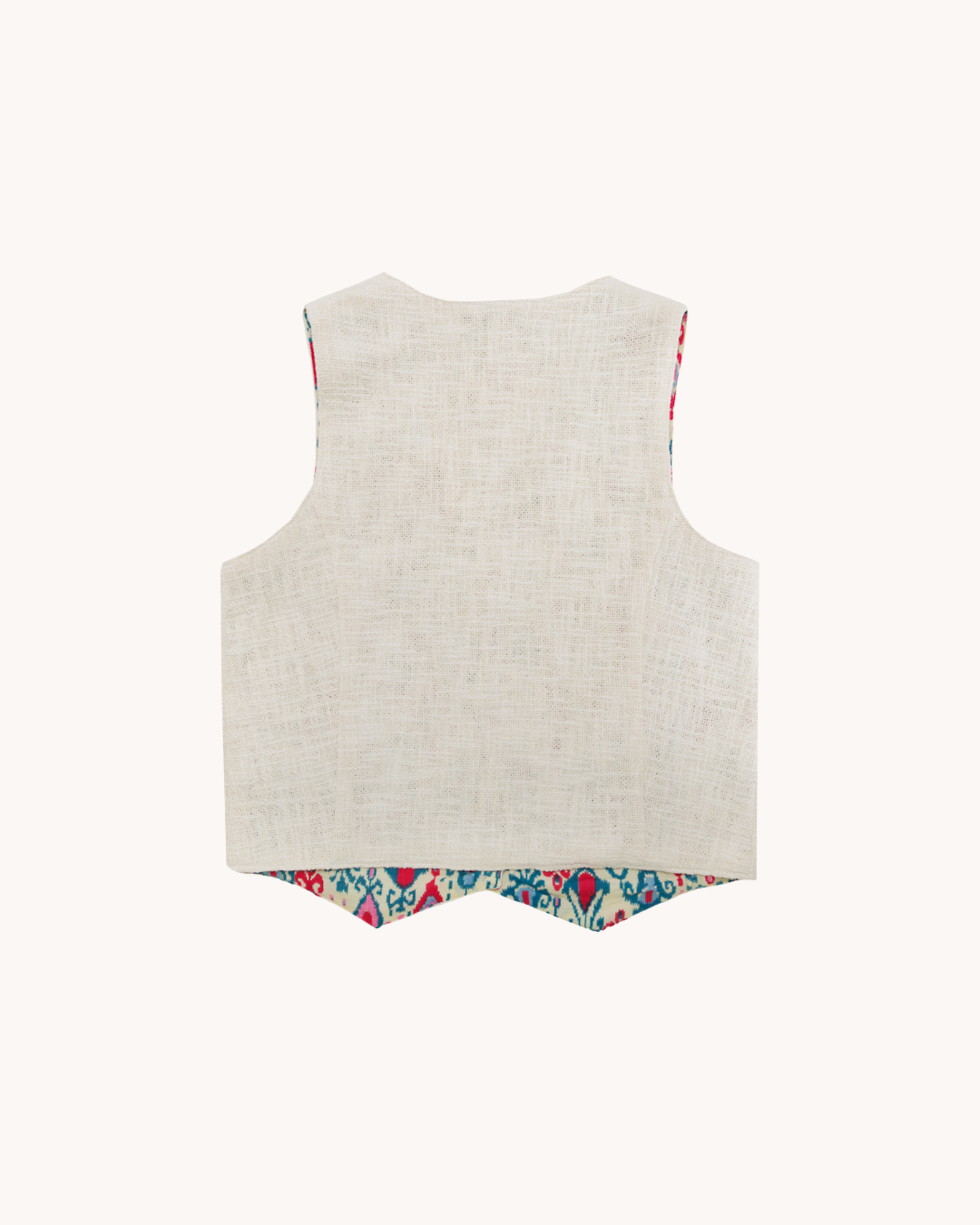 BAORI VEST WITH THOUSAND GREY STRIPES