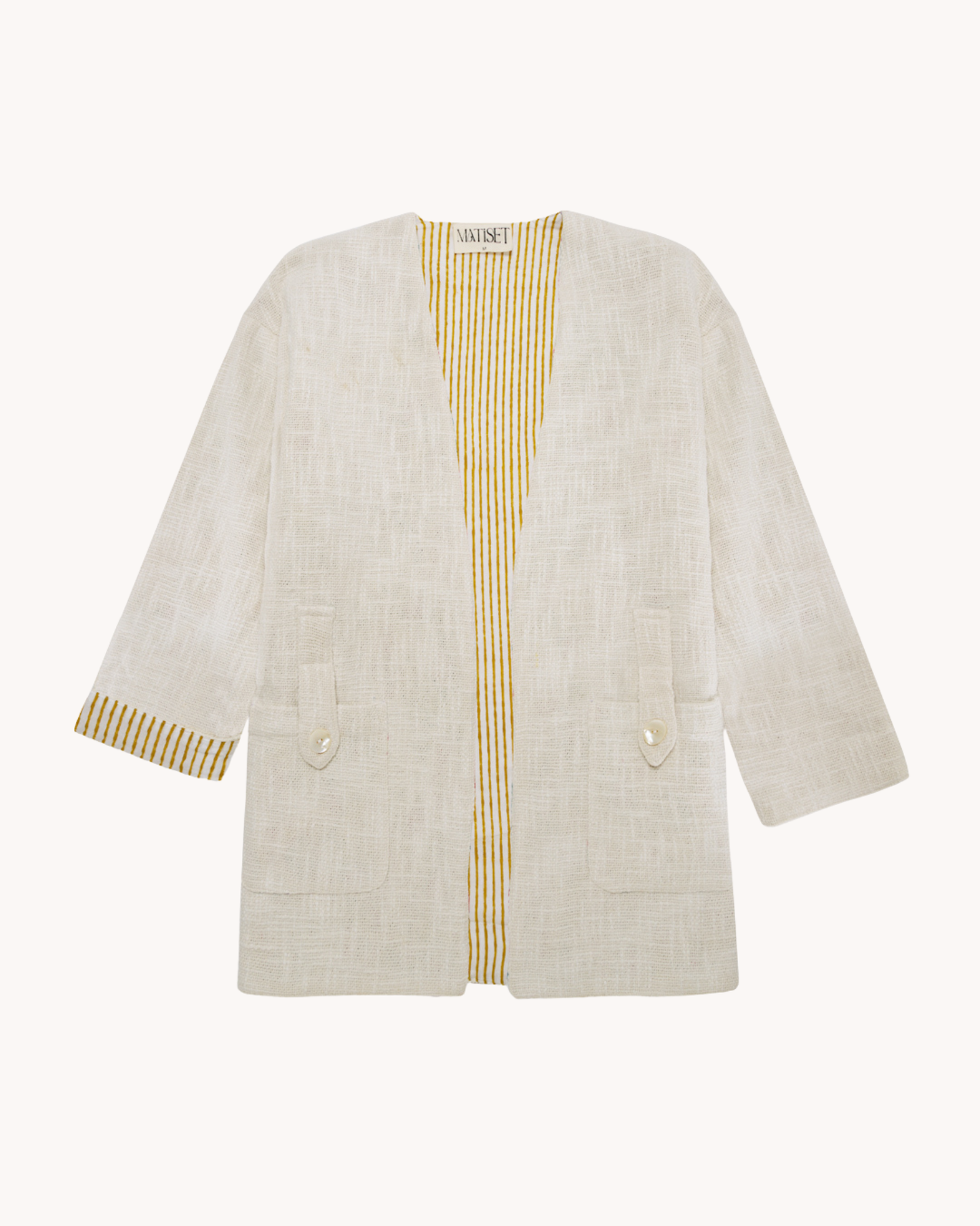 CHAQUETA BIKANER MIL RAYAS OCRE