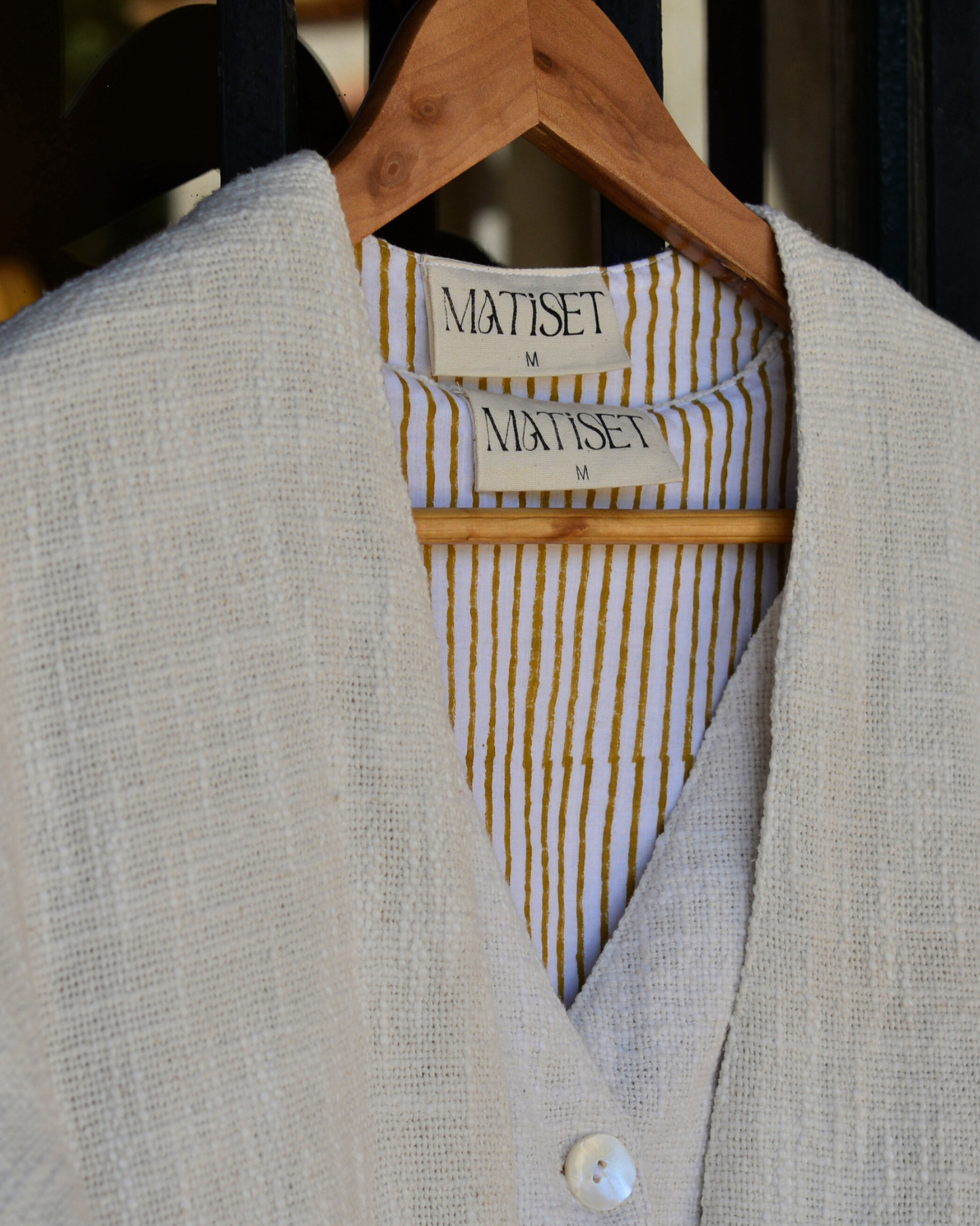 CHAQUETA BIKANER MIL RAYAS OCRE