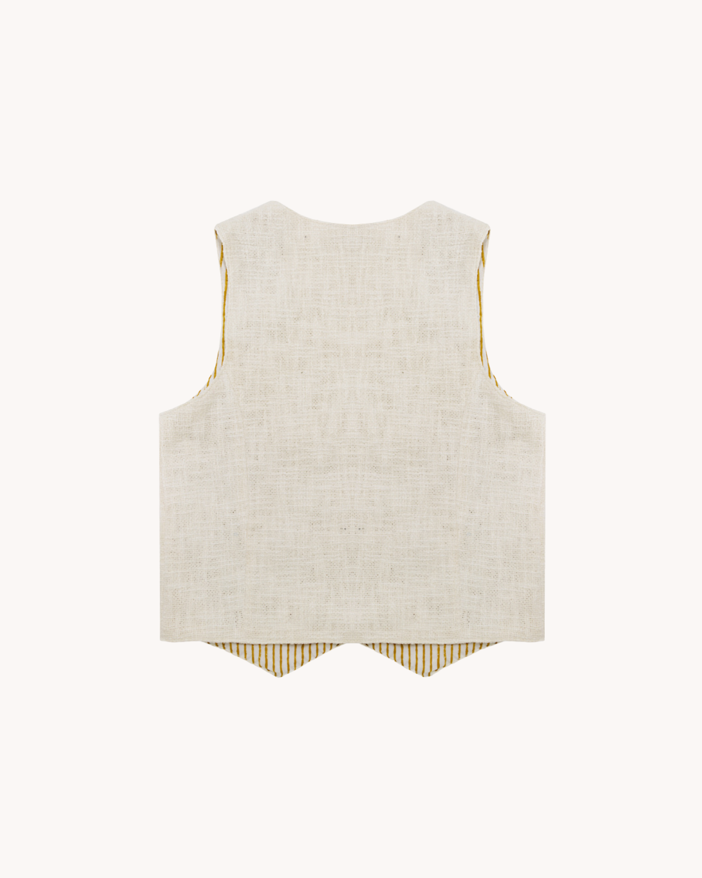 BAORI VEST WITH THOUSAND GREY STRIPES